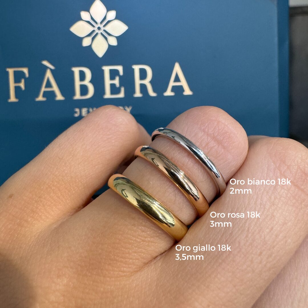 Nuziali Oro Giallo Fede Classica Con Brillantino Di Fidanzamento