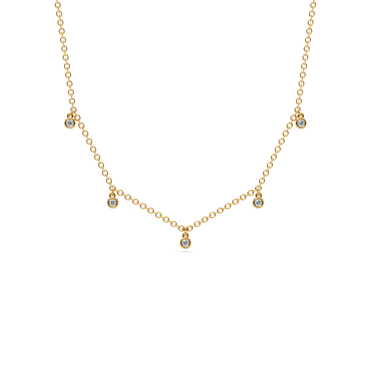Collana Halley diamanti lab grown e oro 18k certificato Fairmined | Fàbera Jewelry