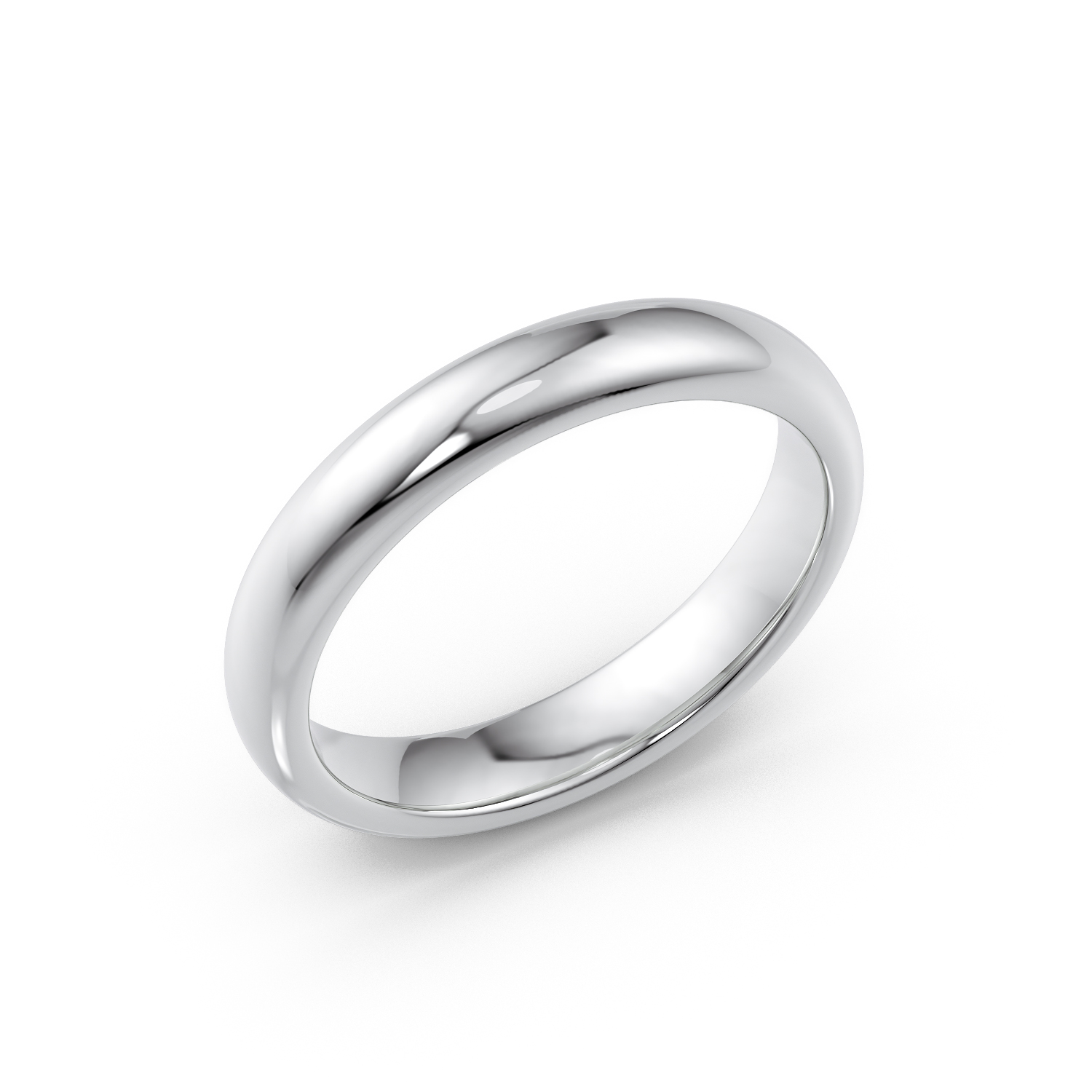Fede classica da 3,5mm in oro bianco 18k certificato Fairmined_ classic wedding band in 18k white gold Fairmined certified