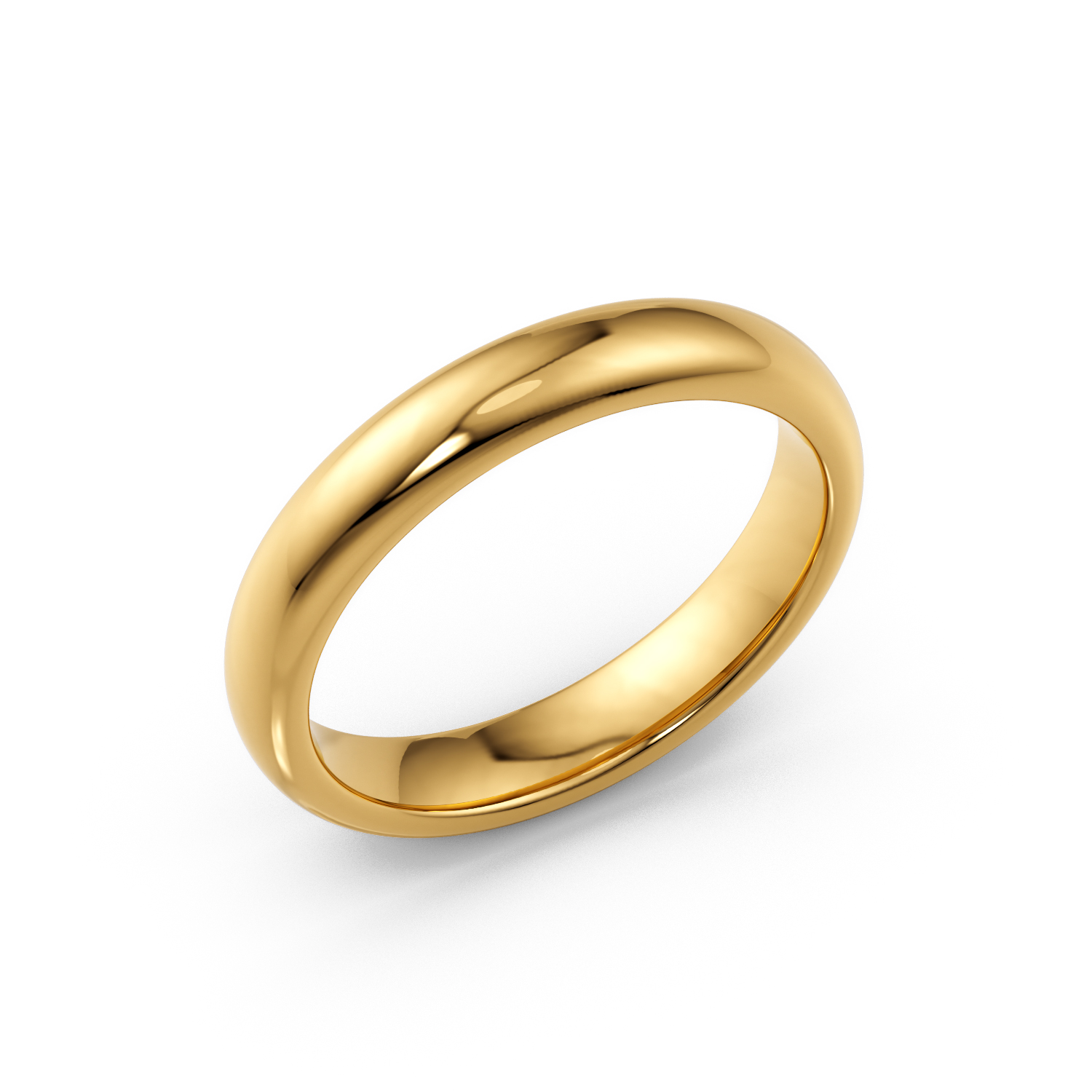 Fede classica da 3,5mm in oro giallo 18k certificato Fairmined_ classic wedding band in 18k yellow gold Fairmined certified