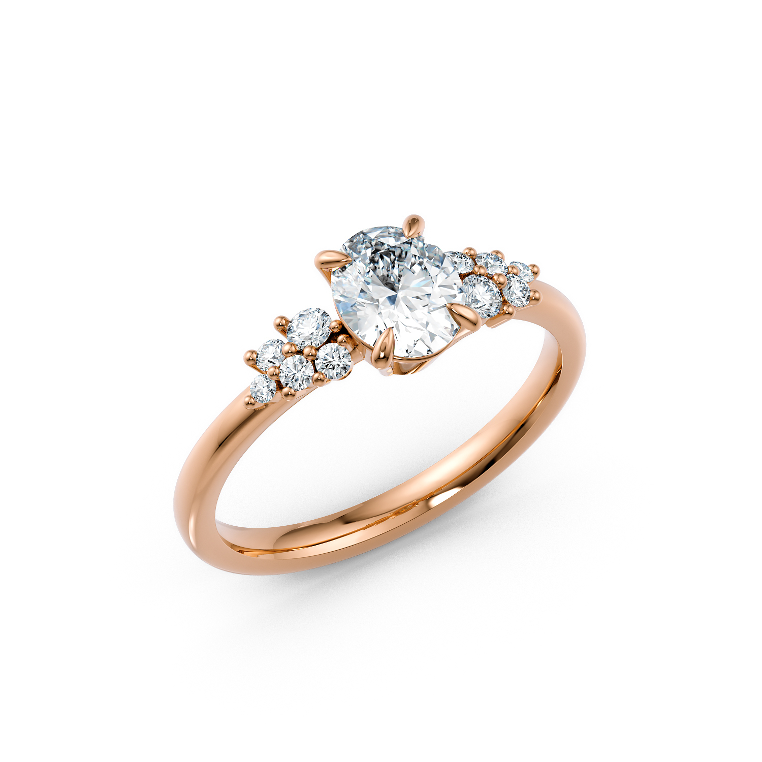 Anello di fidanzamento Ella in oro 18k 750 Fairmined e diamanti lab grown certificati - Fàbera Jewelry
