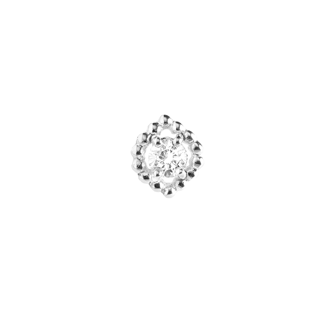 Arabesque oro bianco 18k 750 Fairmined diamanti da laboratorio fairmined 18k etico Fabera Jewelry orecchini