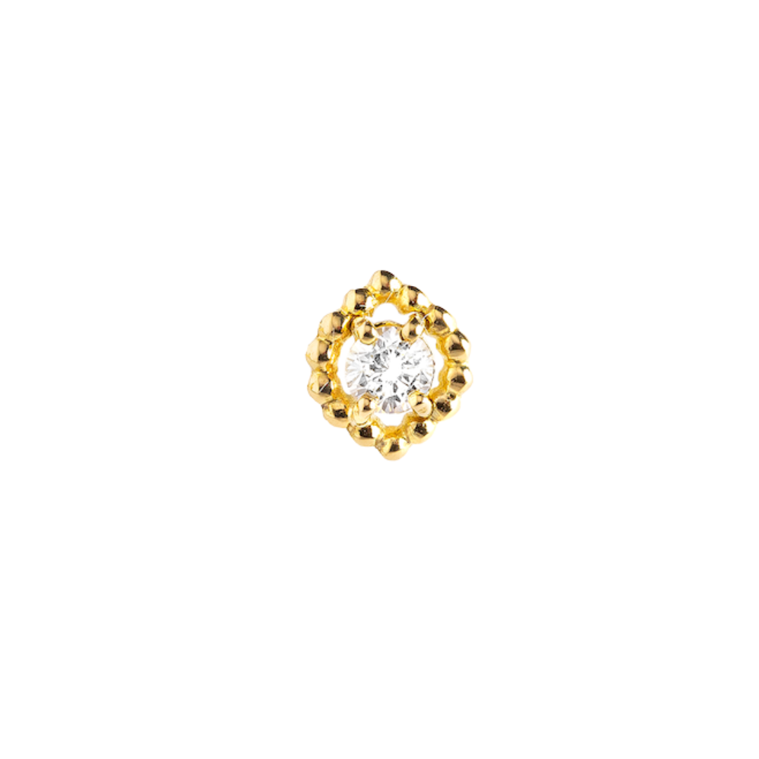 Arabesque oro giallo 18k 750 Fairmined diamanti da laboratorio fairmined 18k etico Fabera Jewelry orecchini
