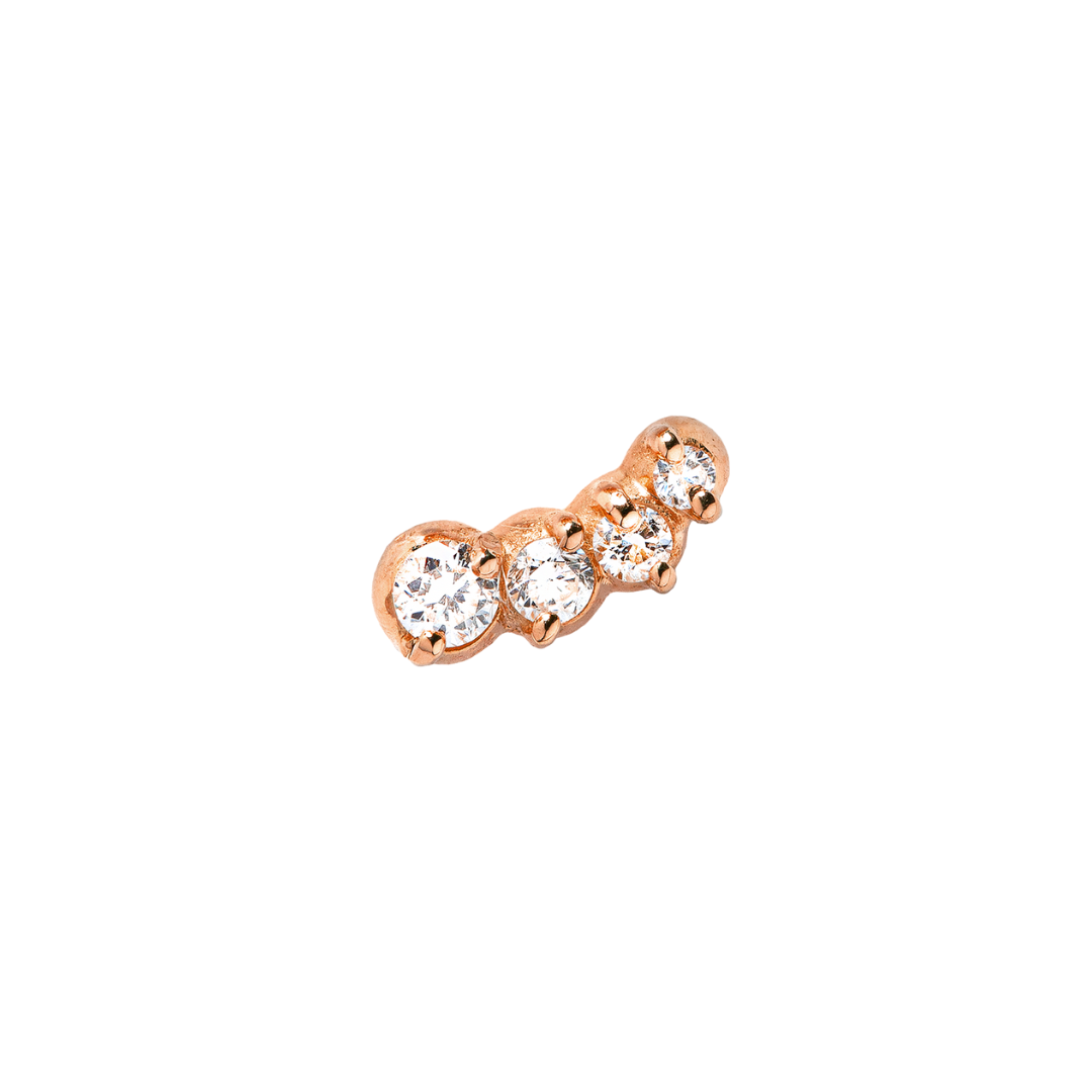 Audrey oro rosa 18k 750 Fairmined diamanti da laboratorio fairmined 18k etico Fabera Jewelry orecchini