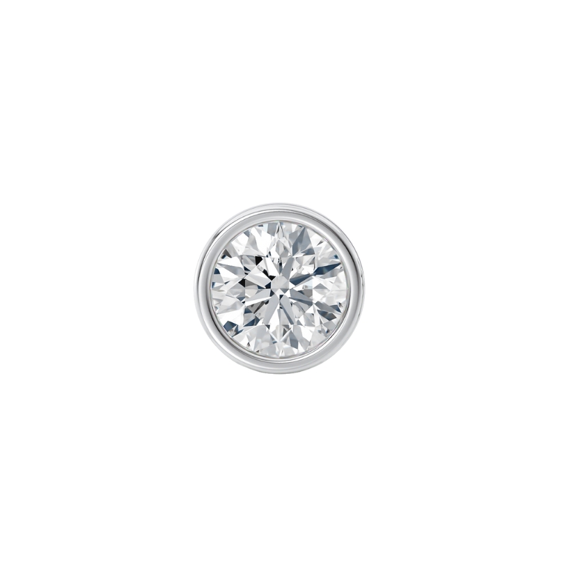 Orecchino Vera in oro bianco 18k carati etico 750 Fairmined e diamante lab grown da laboratorio | Fàbera Jewelry