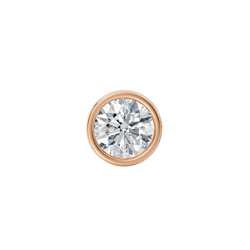 Orecchino Vera in oro rosa 18k carati etico 750 Fairmined e diamante lab grown da laboratorio | Fàbera Jewelry