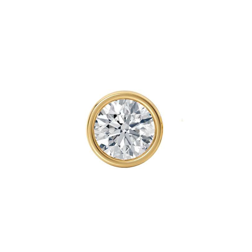 Orecchino Vera in oro giallo 18k carati etico 750 Fairmined e diamante lab grown da laboratorio | Fàbera Jewelry