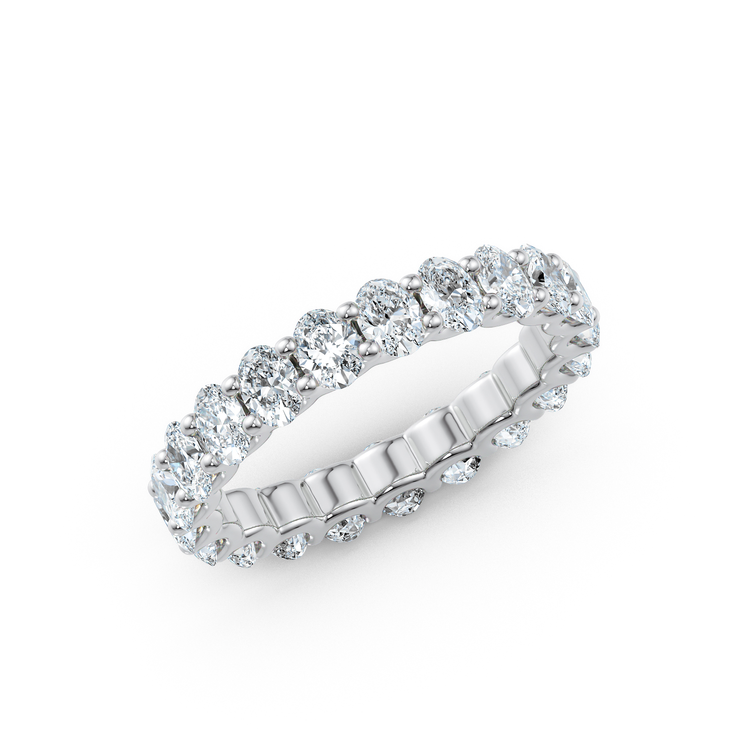 Anello di fidanzamento solitario Leona oro bianco fairmined etico 18k 750 diamanti lab grown diamanti da laboratorio Fàbera Jewelry