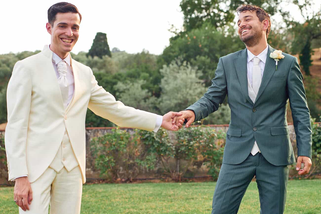 Lorenzo e Lorenzo1_matrimonio con fedi oro 18k Fairmined e diamanti lab grown